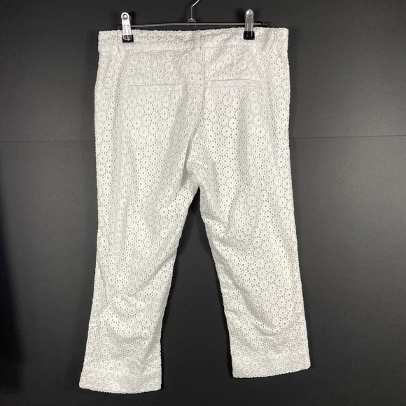 Anthropologie Cartonnier White Cropped Pants Size 2 - Picture 2 of 5